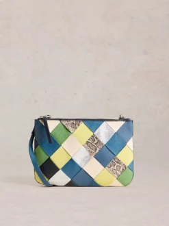 White Stuff Connie Double Pouch Crossbody Bag Blue MLT