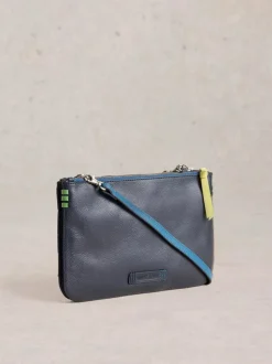 White Stuff Connie Double Pouch Crossbody Bag Blue MLT
