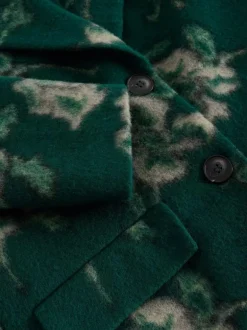 White Stuff Lara Floral Coat Green MLT