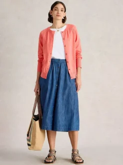 White Stuff Lulu Cardi Mid Coral