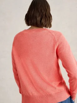 White Stuff Lulu Cardi Mid Coral