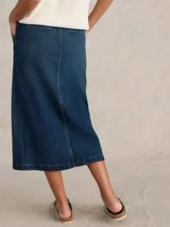 White Stuff Maren Mid Denim Midi Skirt