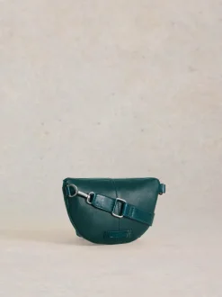 White Stuff Mini Sebby Leather Sling Bag Mid Teal