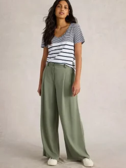 White Stuff Nadia Short Sleeve Tee Navy Multi