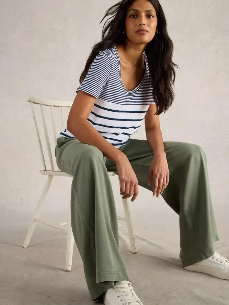 White Stuff Nadia Short Sleeve Tee Navy Multi