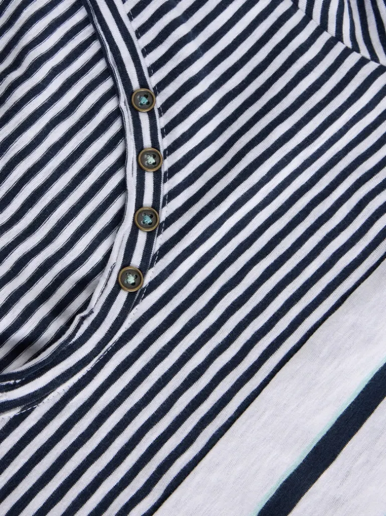 White Stuff Nadia Short Sleeve Tee Navy Multi