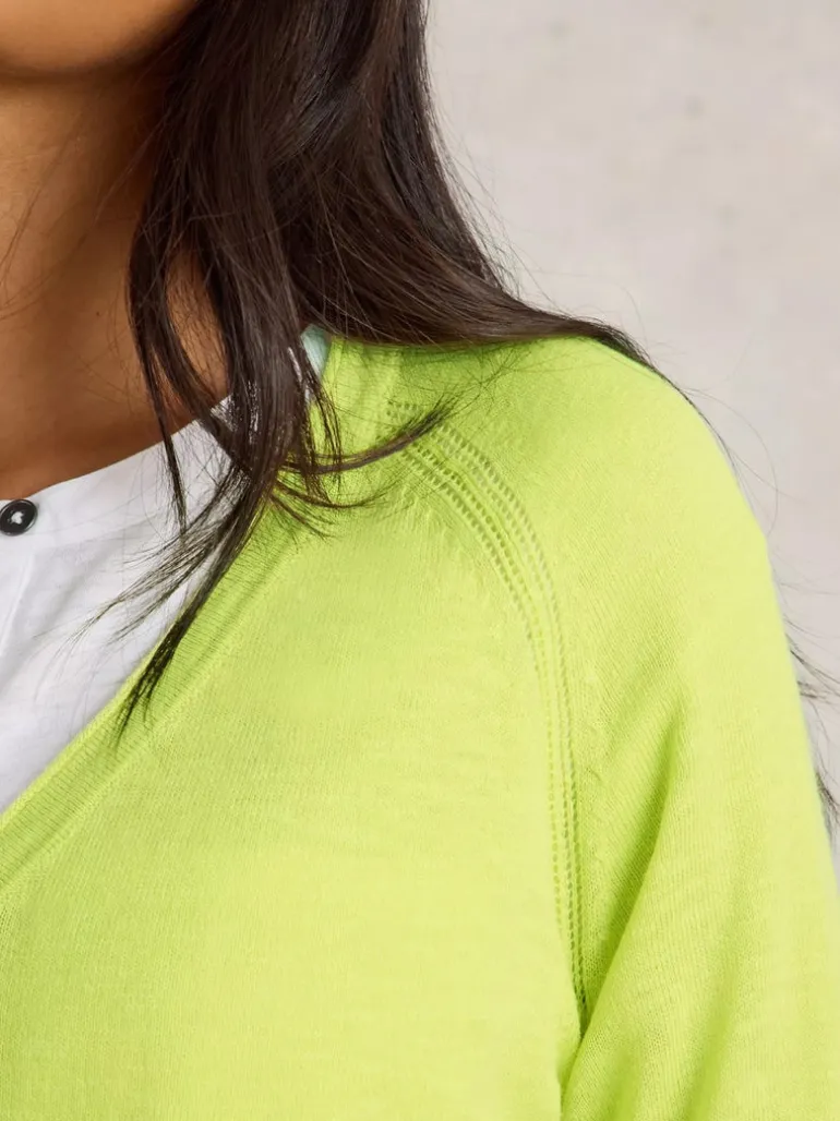 White Stuff Naria Jumper Bright Lime Yellow