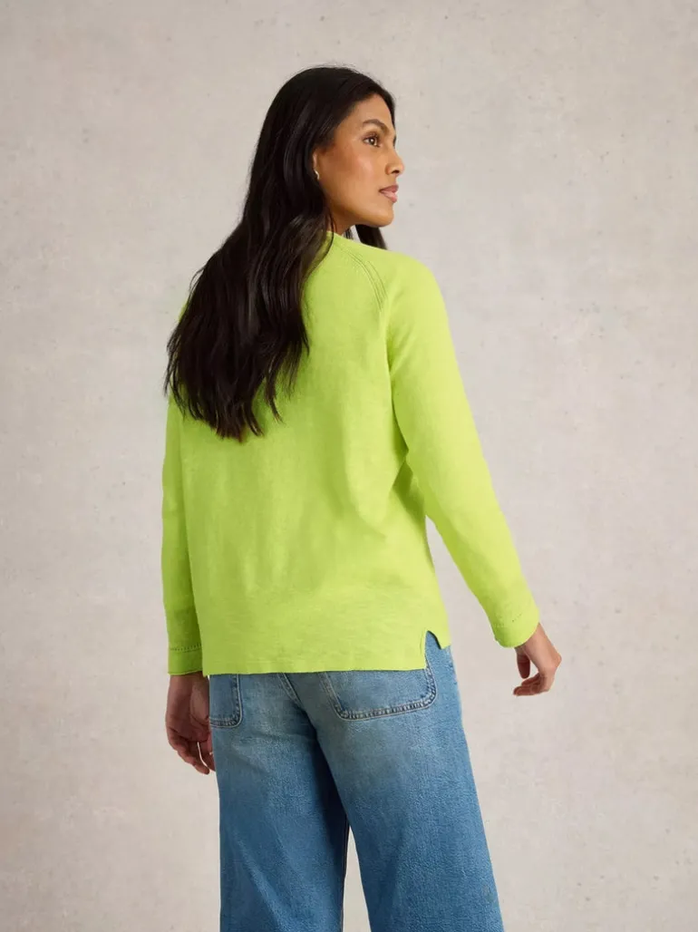 White Stuff Naria Jumper Bright Lime Yellow