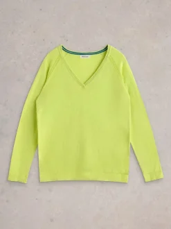 White Stuff Naria Jumper Bright Lime Yellow