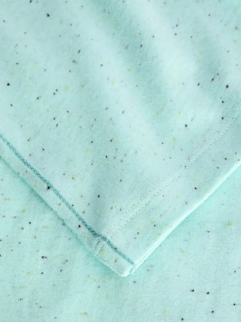 White Stuff Nelly NEP Notch Neck Tee Bright Teal Blue
