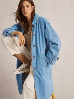 White Stuff Oakleigh Mid Denim Coat