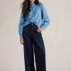 White Stuff Pauline Embroidered Top Denim