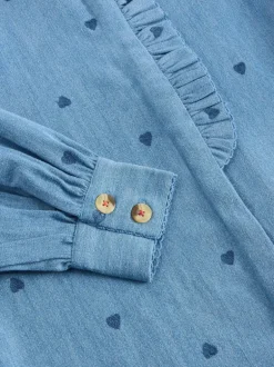 White Stuff Pauline Embroidered Top Denim