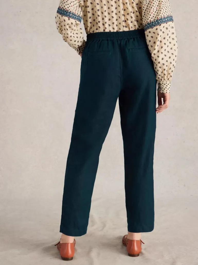 White Stuff Rowena Linen Trouser Navy