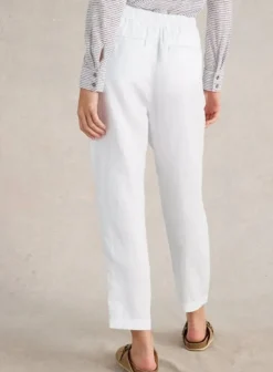 White Stuff Rowena Linen Trouser Bril White
