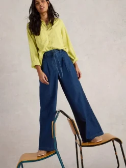 White Stuff Sasha Wide Leg Mid Denim Jean