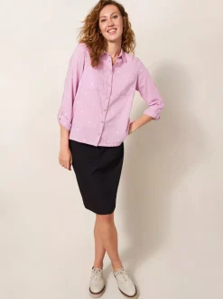 White Stuff Sophie Organic Cotton Shirt Pink MLT