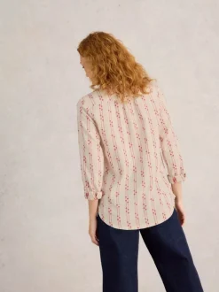 White Stuff Sophie Organic Cotton Shirt Pink MLT