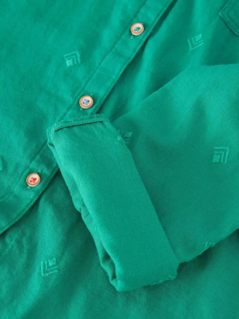White Stuff Sophie Organic Cotton Shirt Bright Green
