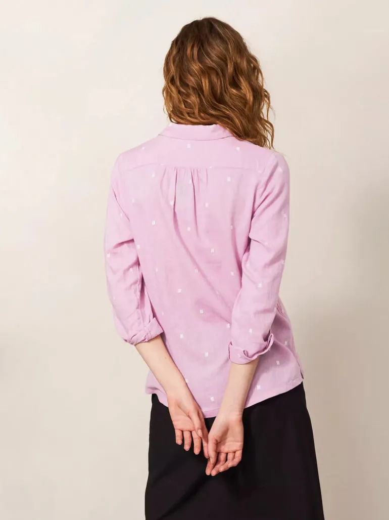 White Stuff Sophie Organic Cotton Shirt Pink MLT