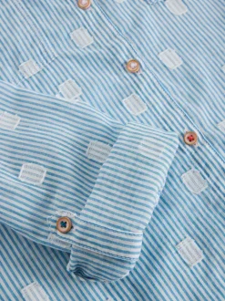White Stuff Sophie Organic Cotton Shirt Blue MLT