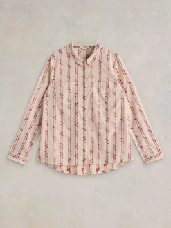 White Stuff Sophie Organic Cotton Shirt Pink MLT