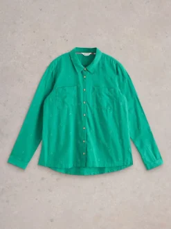 White Stuff Sophie Organic Cotton Shirt Bright Green