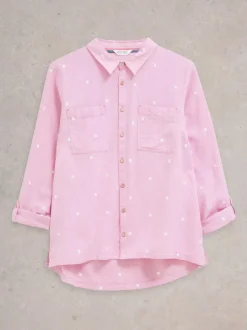 White Stuff Sophie Organic Cotton Shirt Pink MLT