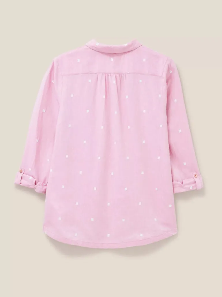 White Stuff Sophie Organic Cotton Shirt Pink MLT