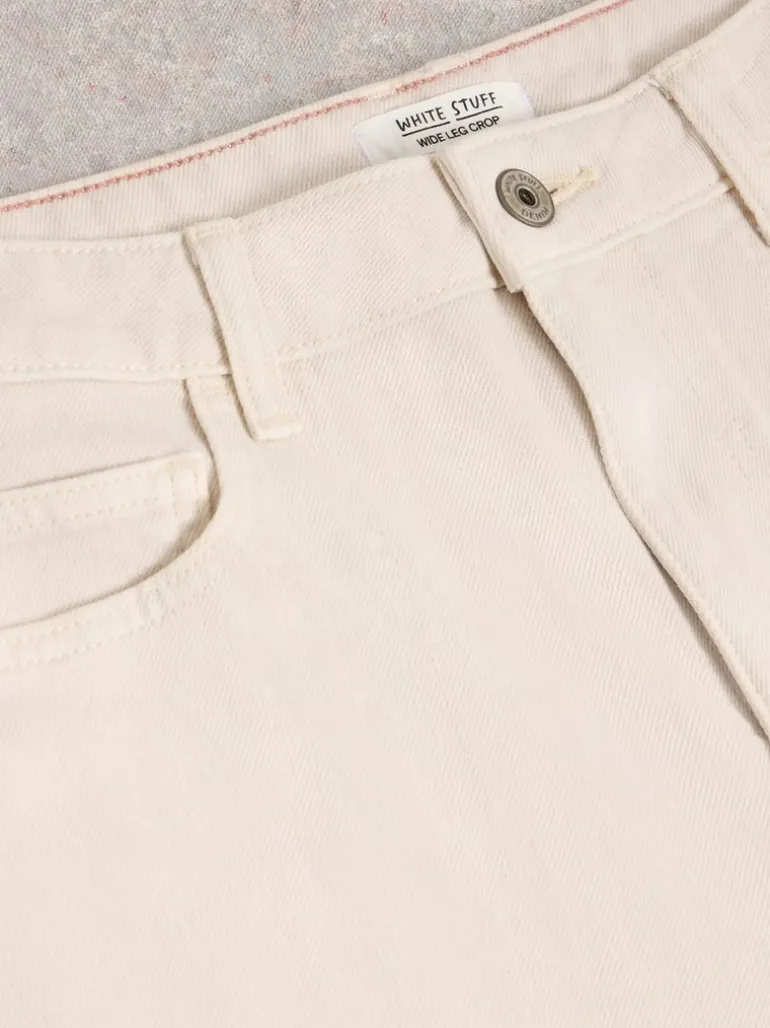 White Stuff Tia Wide Leg Crop Jean Nat White
