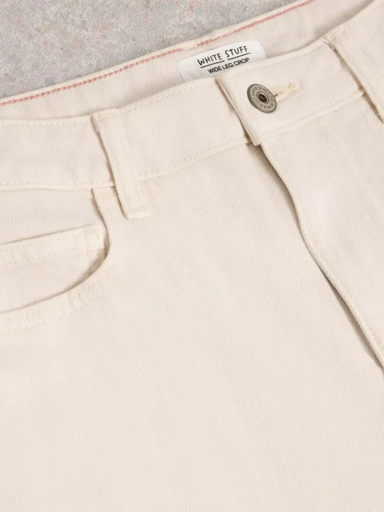 White Stuff Tia Wide Leg Crop Jean Nat White
