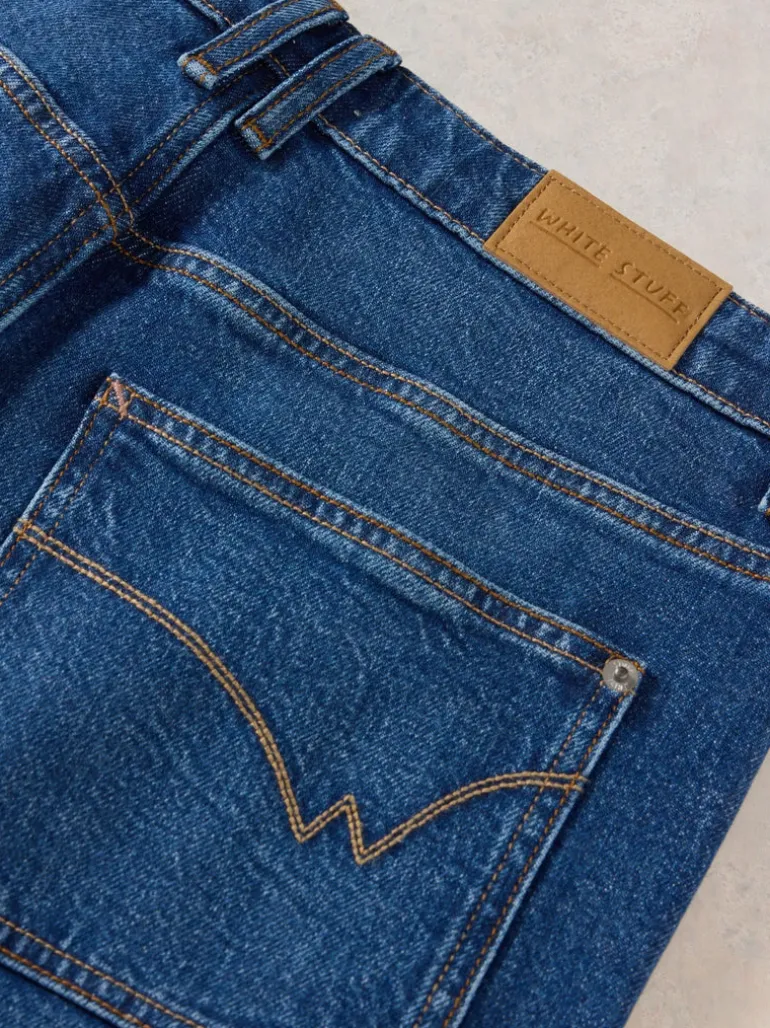 White Stuff Tia Wide Leg Crop Jean Dark Denim