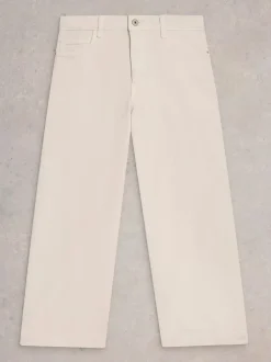 White Stuff Tia Wide Leg Crop Jean Nat White