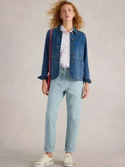 White Stuff Twister Chino Trouser Light Blue