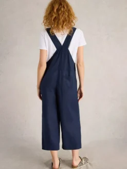 White Stuff Viola Linen Dungaree Navy