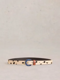 White Stuff Woven Buckle Belt Nat MLT